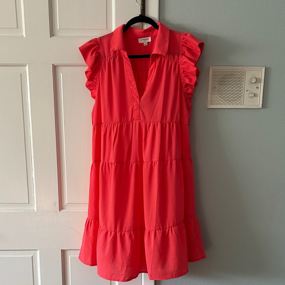 Umgee Vibrant Coral Blouse